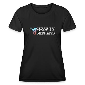 Stark meditiert - Frauen Funktions-T-Shirt - Schwarz - Vorne - AI Model Female 172 light (172cm)