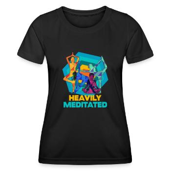 Stark meditiert - Frauen Funktions-T-Shirt - Schwarz - Vorne - AI Model Female 172 light (172cm)