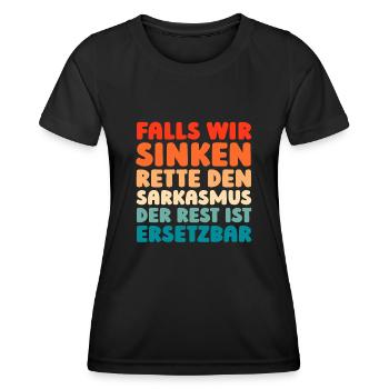 Schwarzer Humor - Frauen Funktions-T-Shirt - Schwarz - Vorne - AI Model Female 172 light (172cm)