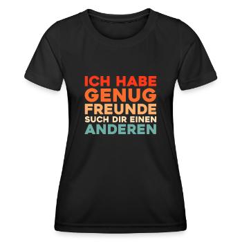 Schwarzer Humor - Frauen Funktions-T-Shirt - Schwarz - Vorne - AI Model Female 172 light (172cm)