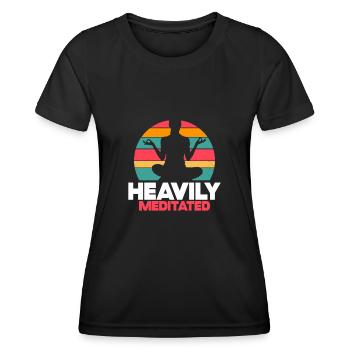 Stark meditiert - Frauen Funktions-T-Shirt - Schwarz - Vorne - AI Model Female 172 light (172cm)