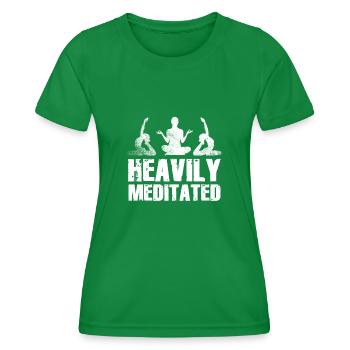 Stark meditiert - Frauen Funktions-T-Shirt - Kelly Green - Vorne - AI Model Female 172 dark (172cm)