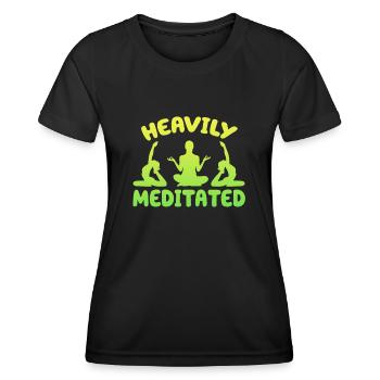 Stark meditiert - Frauen Funktions-T-Shirt - Schwarz - Vorne - AI Model Female 172 light (172cm)
