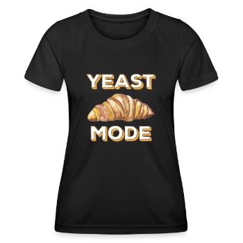 Illustration de pain drôle de mode à la levure - T-shirt sport Femme - noir - Devant - AI Model Female 172 light (172cm)