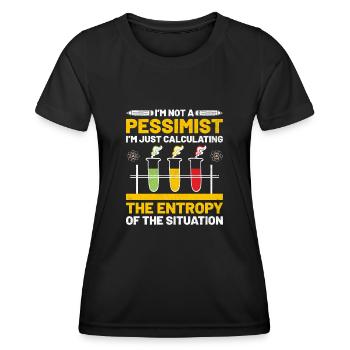 Professeur de sciences Professeur d’école Biologie Chimie P - T-shirt sport Femme - noir - Devant - AI Model Female 172 light (172cm)
