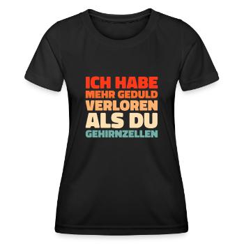 Humour noir - T-shirt sport Femme - noir - Devant - AI Model Female 172 light (172cm)