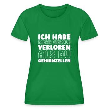 Humour noir - T-shirt sport Femme - vert - Devant - AI Model Female 172 dark (172cm)
