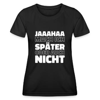 Schwarzer Humor - Frauen Funktions-T-Shirt - Schwarz - Vorne - AI Model Female 172 light (172cm)