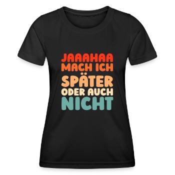 Schwarzer Humor - Frauen Funktions-T-Shirt - Schwarz - Vorne - AI Model Female 172 light (172cm)