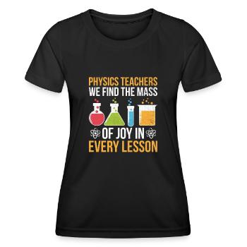 Professeur de sciences Professeur d’école Biologie Chimie P - T-shirt sport Femme - noir - Devant - AI Model Female 172 light (172cm)