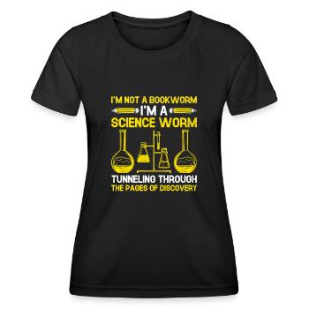 Professeur de sciences Professeur d’école Biologie Chimie P - T-shirt sport Femme - noir - Devant - AI Model Female 172 light (172cm)