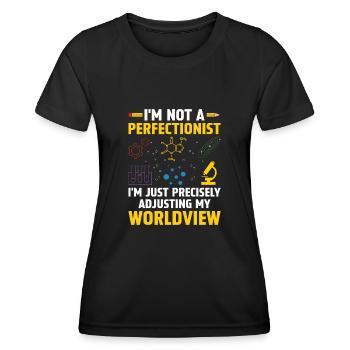 Professeur de sciences Professeur d’école Biologie Chimie P - T-shirt sport Femme - noir - Devant - AI Model Female 172 light (172cm)