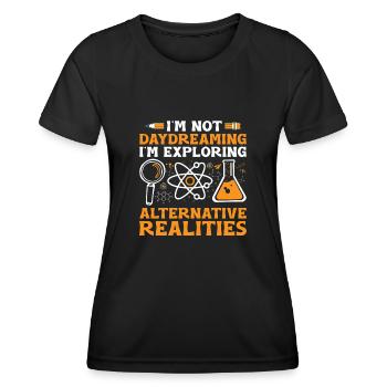 Professeur de sciences Professeur d’école Biologie Chimie P - T-shirt sport Femme - noir - Devant - AI Model Female 172 light (172cm)