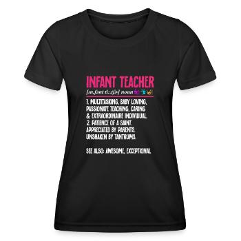 Kindergarten Teacher Daycare Center Educator - Women's Functional T-Shirt - black - Front - AI Model Female 172 light (172cm)