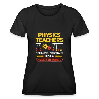 Professeur de sciences Professeur d’école Biologie Chimie P - T-shirt sport Femme - noir - Devant - AI Model Female 172 light (172cm)