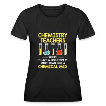 Science Teacher School Teacher Biology Chemistry P - Women's Functional T-Shirt - black - Front - AI Model Female 172 light (172cm)