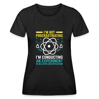 Professeur de sciences Professeur d’école Biologie Chimie P - T-shirt sport Femme - noir - Devant - AI Model Female 172 light (172cm)