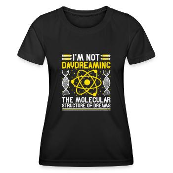 Professeur de sciences Professeur d’école Biologie Chimie P - T-shirt sport Femme - noir - Devant - AI Model Female 172 light (172cm)