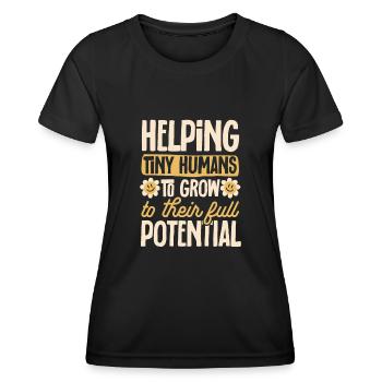 Kindergarten Teacher Daycare Center Educator - Women's Functional T-Shirt - black - Front - AI Model Female 172 light (172cm)
