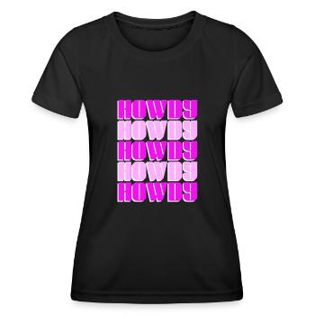 Western Country Texas Cowboyhut - Frauen Funktions-T-Shirt - Schwarz - Vorne - AI Model Female 172 light (172cm)