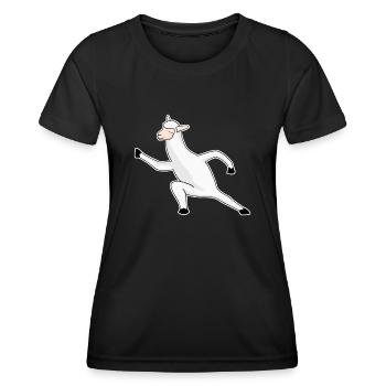 Qigong Qi Gong Karate Thai Chi Chigong - Frauen Funktions-T-Shirt - Schwarz - Vorne - AI Model Female 172 light (172cm)