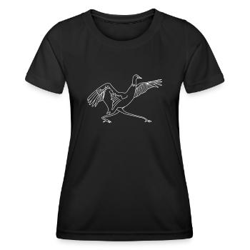 Crane Qi Gong Thai Chi Chigong Qigong - Frauen Funktions-T-Shirt - Schwarz - Vorne - AI Model Female 172 light (172cm)