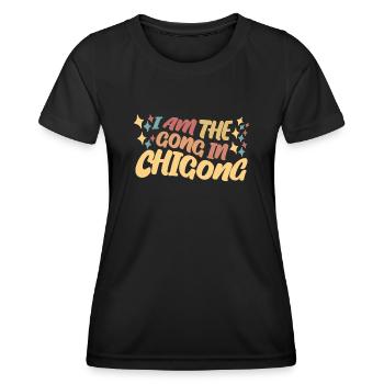 Qigong Qi Gong Thai Chi Chigong - Frauen Funktions-T-Shirt - Schwarz - Vorne - AI Model Female 172 light (172cm)