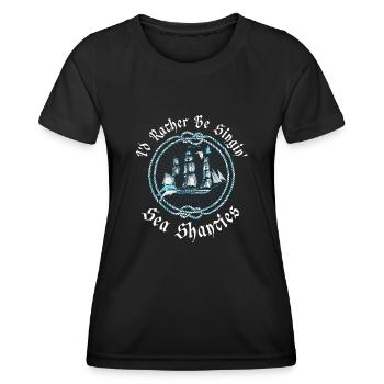 Seemann Meme Piratenschiff Ozean Segeln - Frauen Funktions-T-Shirt - Schwarz - Vorne - AI Model Female 172 light (172cm)