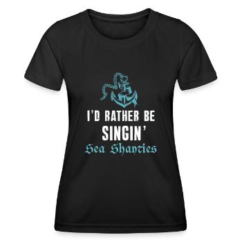 Seemann Meme Piratenschiff Ozean Segeln - Frauen Funktions-T-Shirt - Schwarz - Vorne - AI Model Female 172 light (172cm)