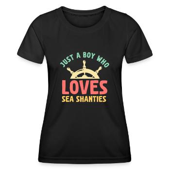 Sailor Meme Pirate Ship Ocean Sailing - Women's Functional T-Shirt - black - Front - AI Model Female 172 light (172cm)