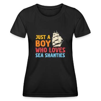 Sailor Meme Pirate Ship Ocean Sailing - Women's Functional T-Shirt - black - Front - AI Model Female 172 light (172cm)
