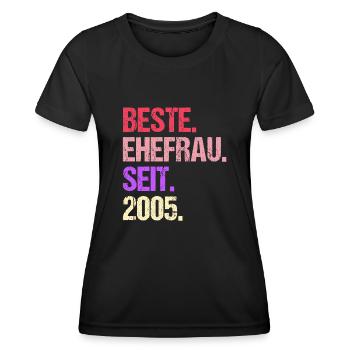 Meilleure épouse de la Saint-Valentin depuis 2005 - T-shirt sport Femme - noir - Devant - AI Model Female 172 light (172cm)