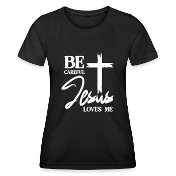 Cross Jesus Christ Christianity - Women's Functional T-Shirt - black - Front - AI Model Female 172 light (172cm)