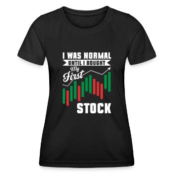 Trading Crypto Stock Market Investor Day Trader - Women's Functional T-Shirt - black - Front - AI Model Female 172 light (172cm)
