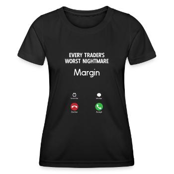 Trading Crypto Stock Market Investor Day Trader - Women's Functional T-Shirt - black - Front - AI Model Female 172 light (172cm)