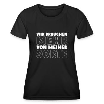 Schwarzer Humor - Frauen Funktions-T-Shirt - Schwarz - Vorne - AI Model Female 172 light (172cm)