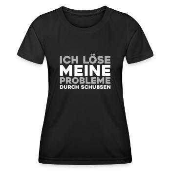 Schwarzer Humor - Frauen Funktions-T-Shirt - Schwarz - Vorne - AI Model Female 172 light (172cm)