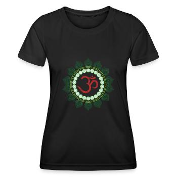 Psychedelic Goamit Om Motif - Women's Functional T-Shirt - black - Front - AI Model Female 172 light (172cm)