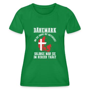 Danois Danemark - T-shirt sport Femme - vert - Devant - AI Model Female 172 dark (172cm)