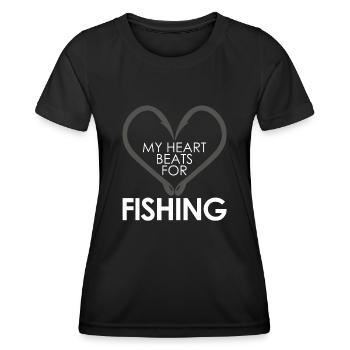 Fisherman Planter Fish Fishing Rod Pike - Women's Functional T-Shirt - black - Front - AI Model Female 172 light (172cm)