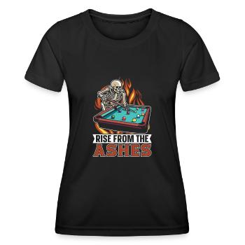 Billard - Frauen Funktions-T-Shirt - Schwarz - Vorne - AI Model Female 172 light (172cm)