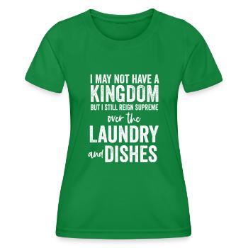 Herrschaft über Wäsche und Geschirr Hausfrau - Frauen Funktions-T-Shirt - Kelly Green - Vorne - AI Model Female 172 dark (172cm)