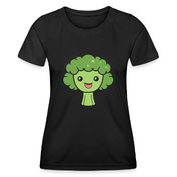 brocoli - T-shirt sport Femme - noir - Devant - AI Model Female 172 light (172cm)