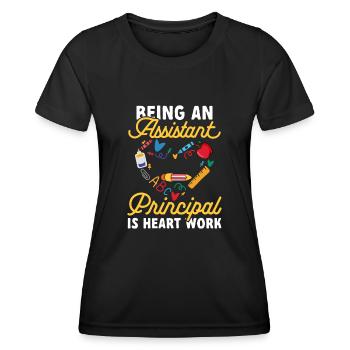 Directeur adjoint - T-shirt sport Femme - noir - Devant - AI Model Female 172 light (172cm)