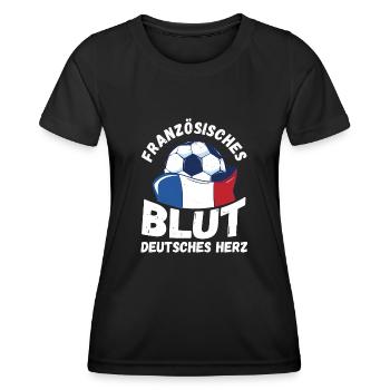 Français Français France - T-shirt sport Femme - noir - Devant - AI Model Female 172 light (172cm)