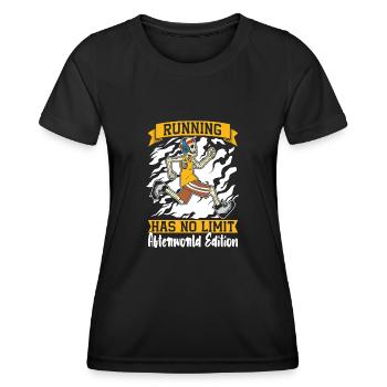 Runner Jogger Runner Running Skeleton - Women's Functional T-Shirt - black - Front - AI Model Female 172 light (172cm)