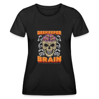 Beekeeper Beekeeper Skull Beekeeper Brain - Women's Functional T-Shirt - black - Front - AI Model Female 172 light (172cm)