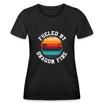 Fueled By Dragon Fire Dragon Boat - Women's Functional T-Shirt - black - Front - AI Model Female 172 light (172cm)