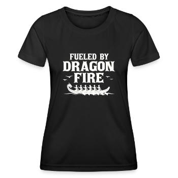 Fueled By Dragon Fire Dragon Boat - Women's Functional T-Shirt - black - Front - AI Model Female 172 light (172cm)