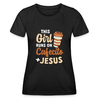 Cafecito Spanish Coffee - Women's Functional T-Shirt - black - Front - AI Model Female 172 light (172cm)